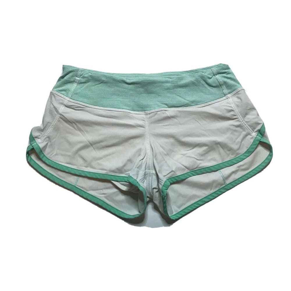 Lululemon Speed Shorts White Green